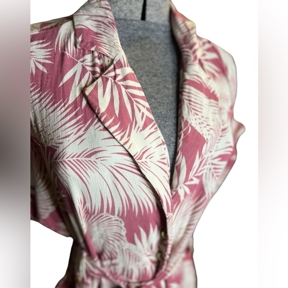 Torrid Mini Dress Rayon Palms Button Size 00 - Picture 3 of 11